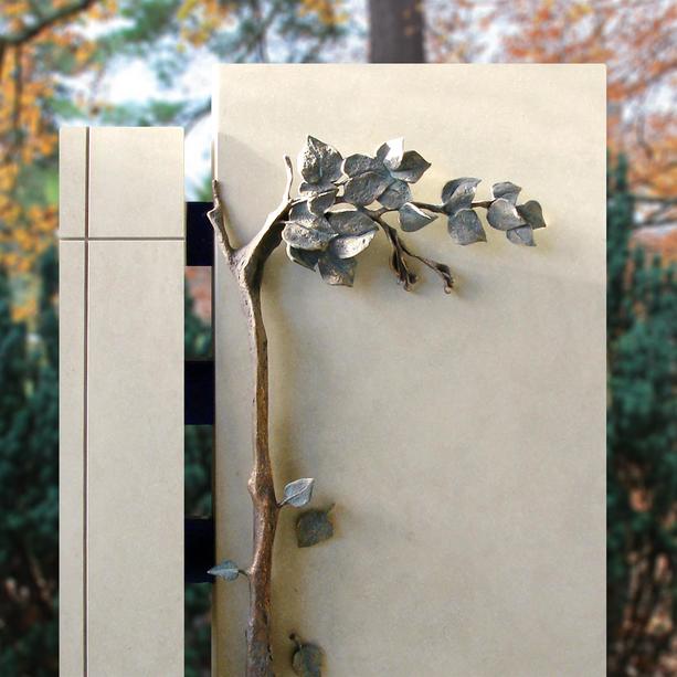 Schner Grabstein Einzelgrab mit Bronze Baum - Bronzino
