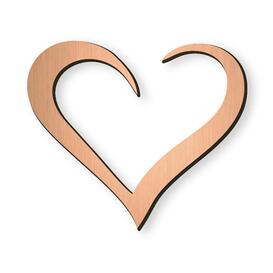 Herz aus Bronze/Edelstahl fr Grabgestaltung - Symbol Herz