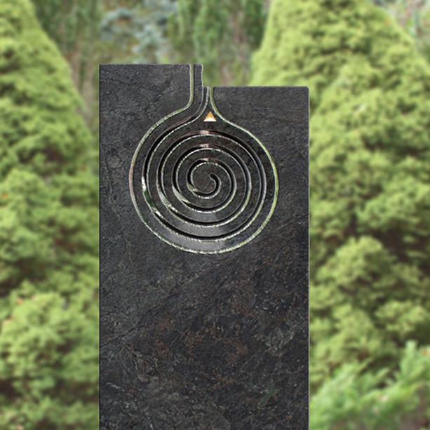Preisgnstiger Grabstein Granit mit Spirale - Bergolo