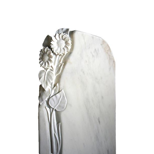 Bildhauer Grabstein mit Blume wei  - Florenzia