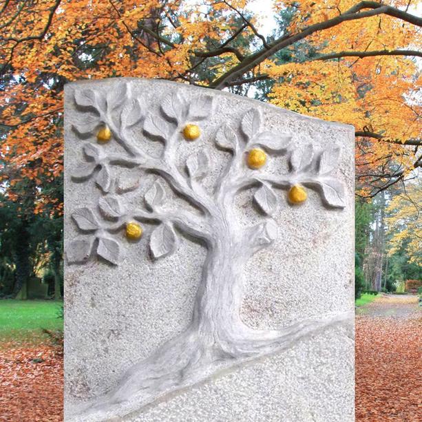Schner Grabstein mit Baum Gestaltung - Miranda