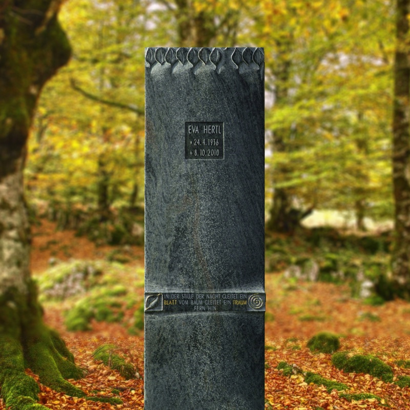 Grabstein Grabplatte Grabmal  Gedenkstein Motiv Text  ca.60x40 cm Granit Gravur