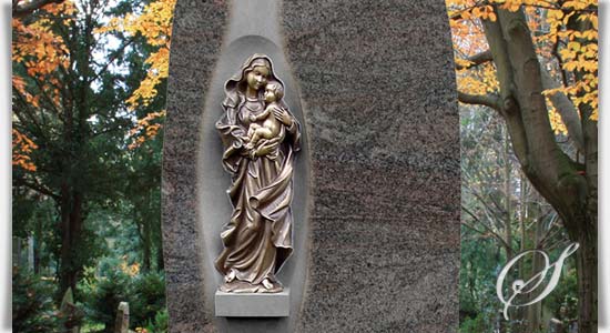 Bronze Madonna Fur Grabstein