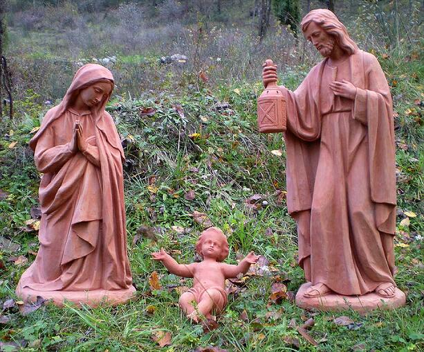 Grabfiguren Josef, Maria und Christus Kind - Sacrale