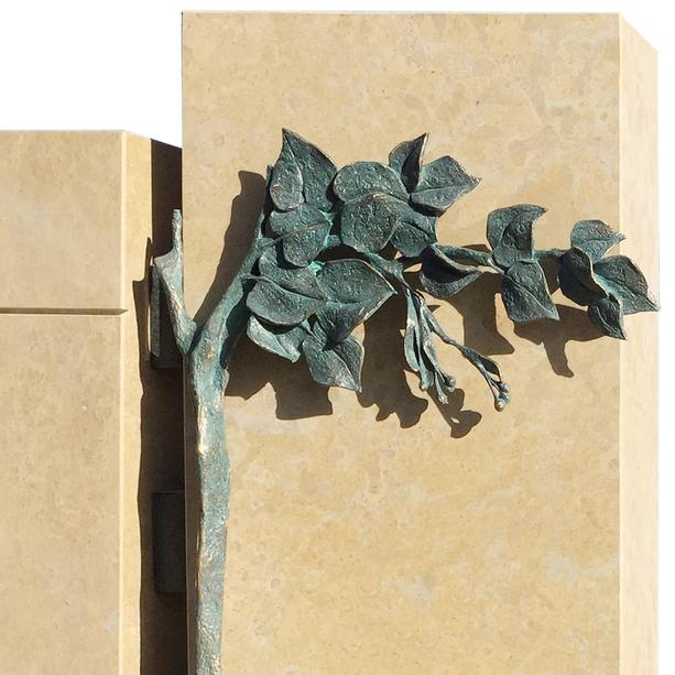 Doppelgrab Grabmal mit Bronze Baum - Bronzino