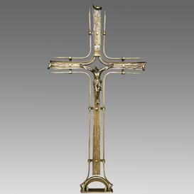 Grabkreuz mit Jesus aus Schmiedebronze - Riziero