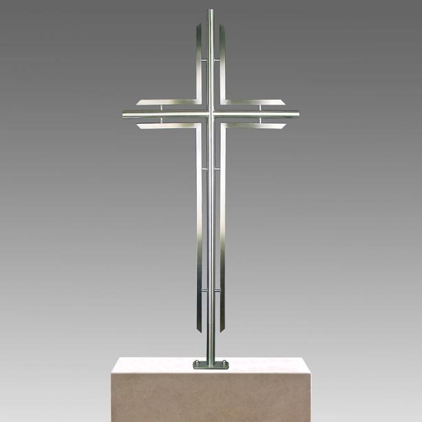 Modernes Grabkreuz aus Edelstahl handgefertigt - Tadeu