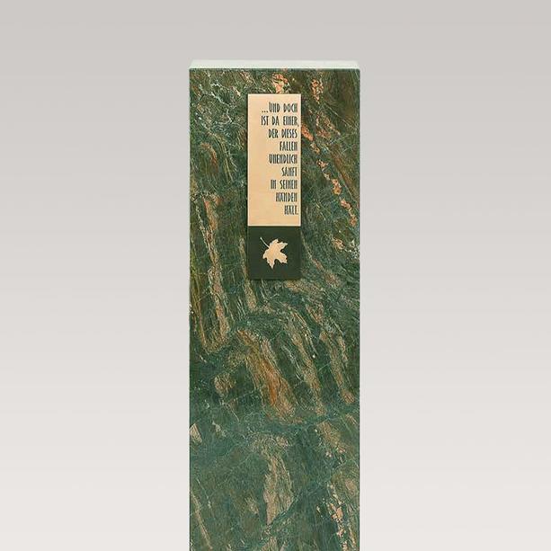 Grüner Marmor Grabstein Einzelgrab mit Spruch - Timna
