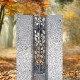 Doppelgrabmal mit Grabkreuz Ornament in Bronze - Forges...