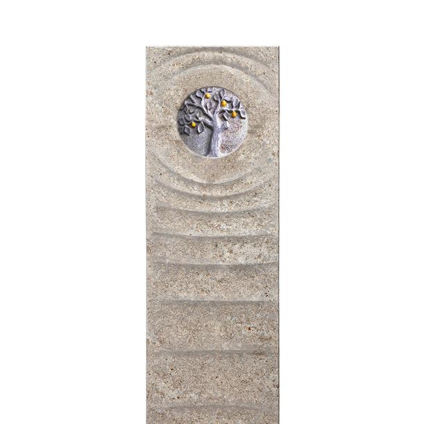 Muschelkalk Einzelgrabstein mit Lebensbaum Relief - Levanto Albero