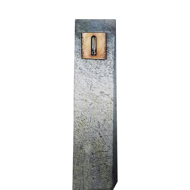 Urnengrabstein mit Bronze Ornament Tür - Caelium Portam