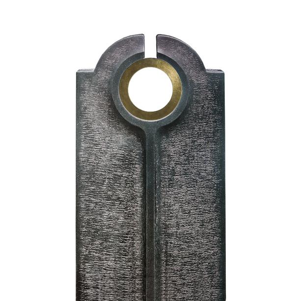 Moderner Granit Urnengrabstein mit Bronze Ring - Novara Cherchio