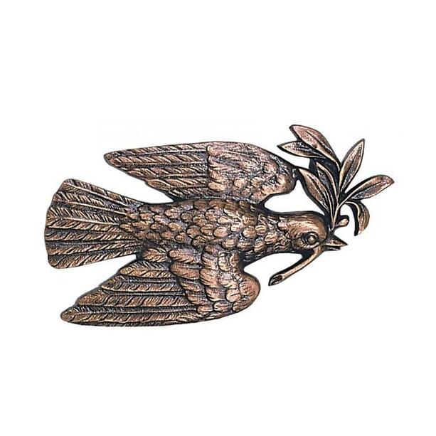 Taubenfigur aus Bronze zur Wandmontage - Friedenstaube
