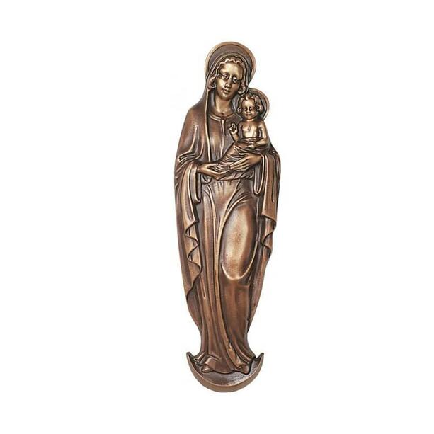 Metall Madonna mit Kind zur Wandaufhngung - Madonna Santo