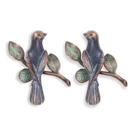 Vögel sitzen auf Zweig - Grabfigurenset aus Bronze -...