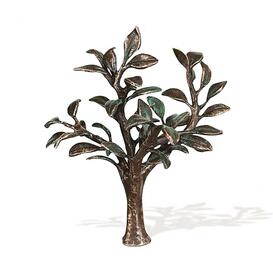 Kleiner Bronzebaum mit grnen Blttern - Baum Cane