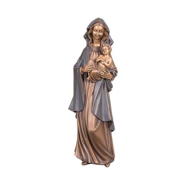 Große Marienskulptur mit Kind aus Bronze - Madonna Beda