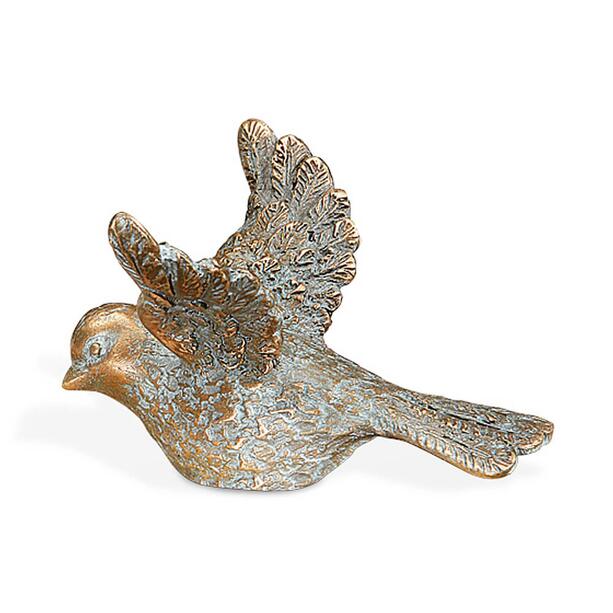 Kleine Vogelskulptur aus Bronzeguss - Vogel Milo rechts