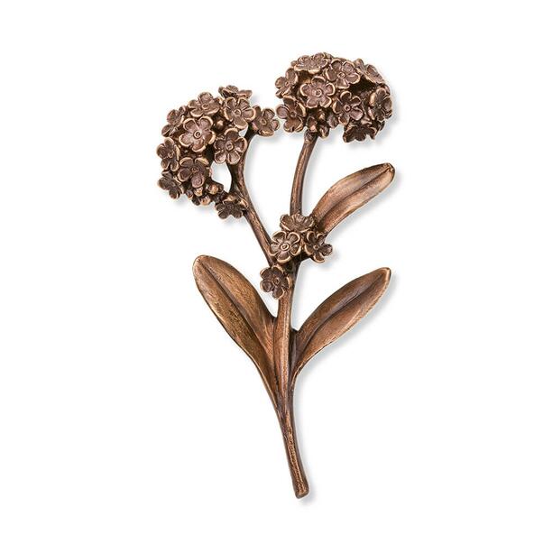 Farbige Bronze Blume für Grabsteine - Vergissmeinnicht