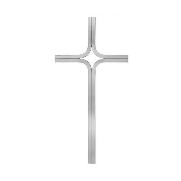 Elegantes Grabornament Kreuz aus Edelstahl - Kreuz Furin