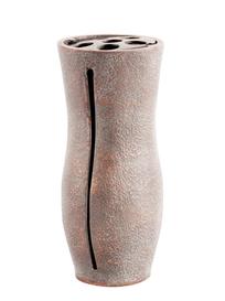 Geschwungene Grabvase rund / Bronze - Burbi