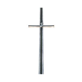 Schönes Bronze Standkreuz mit Blatt und Rose - Kreuz Anuna