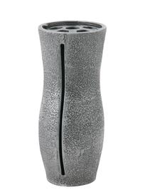 Geschwungene Grabvase rund / Aluminium - Burbi