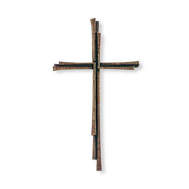 Rustikales Wand Metallkreuz Bronze oder Aluminium - Kreuz rustikal