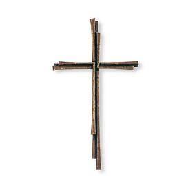 Rustikales Wand Metallkreuz Bronze oder Aluminium - Kreuz...