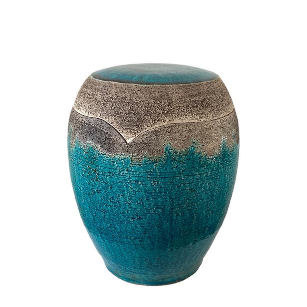 Einzigartige blaue Überurne aus Keramik - Venetia