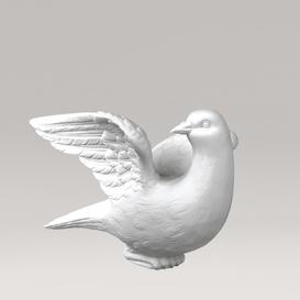 Marmorgussfigur - Friedensvogel als einzigartiger...