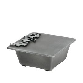 Stilvolle Weihwasserschale mit Schmetterlingen - Paulina / Aluminium