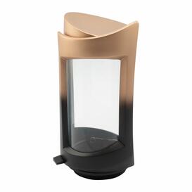 Kunstreiche Laterne als Grabschmuck aus Metall mit  Farbverlauf - Karola / 24cm / Bronze