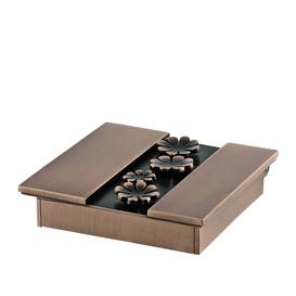 Moderner Vasenring mit Blumenelementen aus Metall - Jusek / Bronze