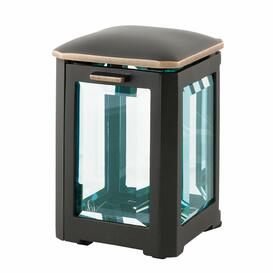 Klassische Laterne als Grabschmuck aus Metall - Ulka / Bronze