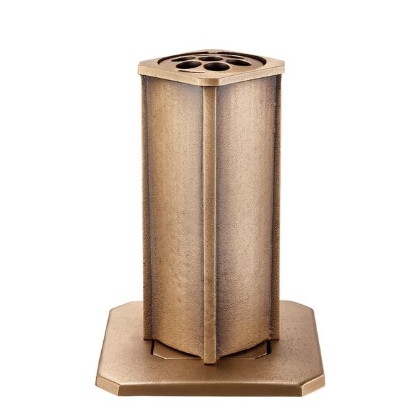 Versenkbare Bronze Grab Vase - Benita / dunkelwei