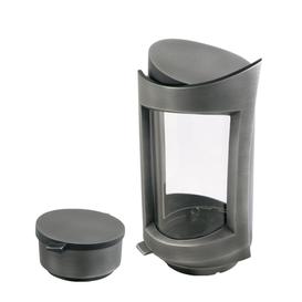 Au�ergew�hnliches Grabschmuck Dekorationsset aus Metall - Astratto / Grablaterne und Weihwasserkessel / Aluminium