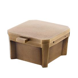 Bronze Weihwasserkessel quadratisch - Catori / dunkelwei�
