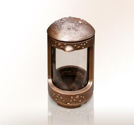 Sch�ne Grablaterne mit Sternen / braun - Phyrra