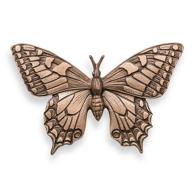 Stilvolles Schmetterlings Grabornament aus Bronze - Schmetterling Giulia / Bronze braun / 6,5x10x1cm (HxBxT)