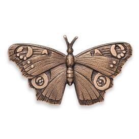 Grabfigur Tagpfauenauge - Schmetterling aus Bronze - Schmetterling Acacia / Bronze braun / 5,5x9,5x1cm (HxBxT)