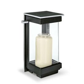 Modernes Erinnerungslicht f�r die w�rdevolle Grabdekoration - Laterne aus Metall - Galena / Aluminium dunkelgrau