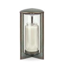 Edle Grablampe aus Metall als Erinnerungs Licht - Justiana / Bronze gr�n