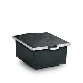 Dunkler Weihwasserkessel aus Metall - eckig - Donata / Aluminium