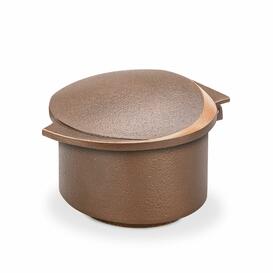 Runder Weihwasserkessel aus Bronze oder Aluminium - Hada / Bronze braun