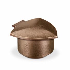 Zeitloser Weihwasserkessel aus Metall - Heloise / Bronze braun