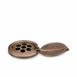 Schmuckvoller Vasenring aus Aluminium oder Bronze mit Blatt Motiv - Anca / Bronze