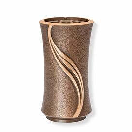 Elegante Wandvase aus Aluminium oder Bronze mit Blumenverteiler - Otilia / Bronze