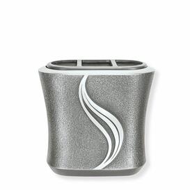 Breite Wandvase in eleganten Design aus Metall - Severa / Aluminium
