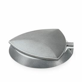 Moderner Vasenring aus Metall mit Deckel und Blumenverteiler - Amadea / Aluminium grau